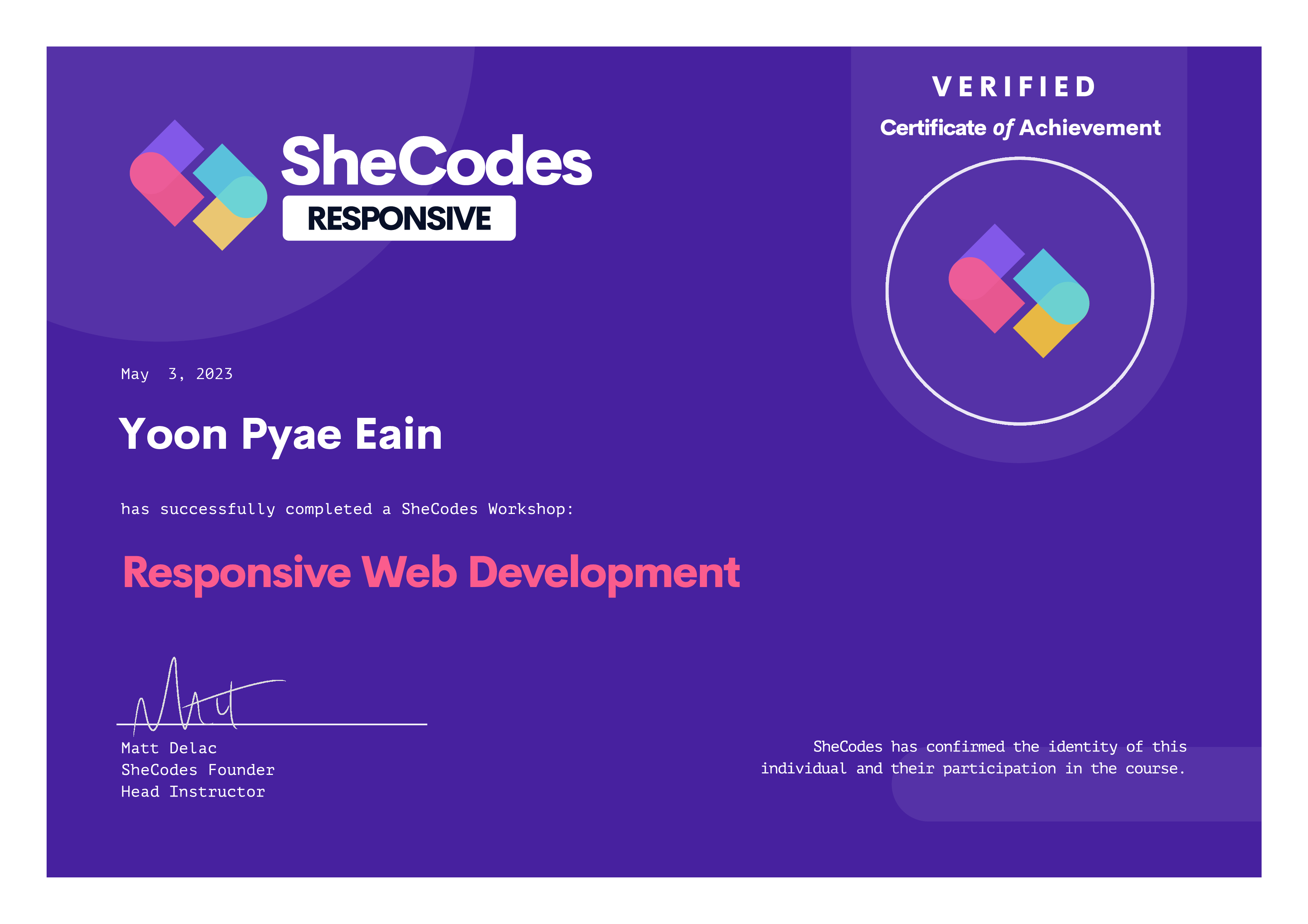 Responsive Web Development Certificate
